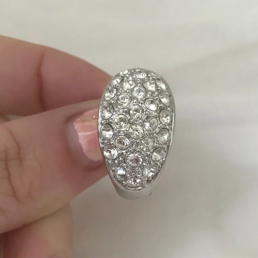 Camille Lucie Silver Sparkly Ring 5/25 - Picture 6 of 7